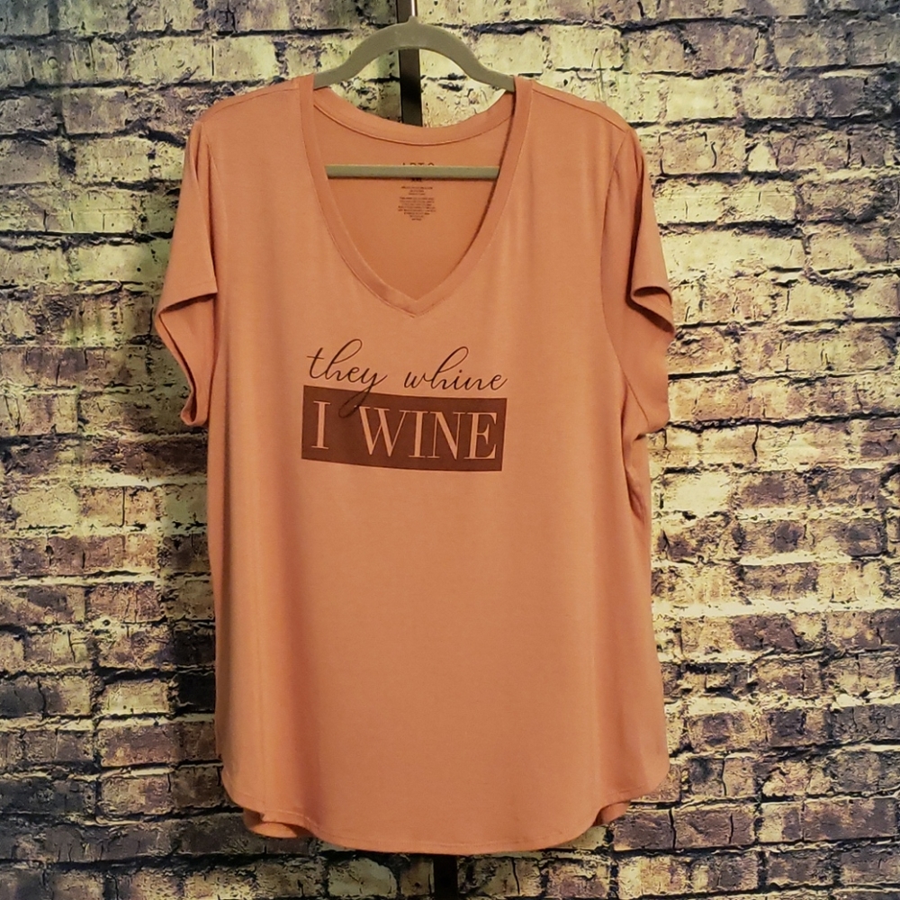 APT. 9 Funny Wine Tee Shirt, Size XXL